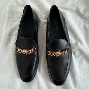 Versace chain loafers